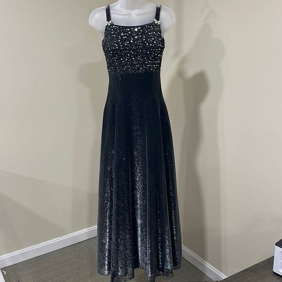 NWOT Betsy & Adam by Jaslene Sequin Jeweled Evening Dress.  Size 6 S small - Picture 1 of 13